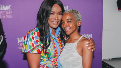 Angela Bassett and Kara Young backstage at PURLIE VICTORIOUS